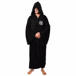 Jedi Cosplay Nightgown Male Homewear Flannel Robe Male With Hooded Thick Star Dressing Gown Empire Men's Bathrobe Winter Robe