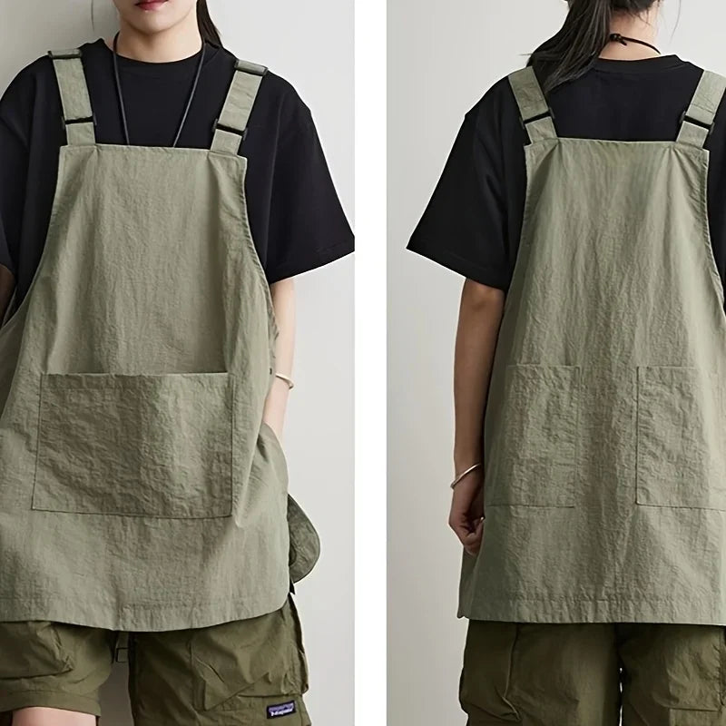 Japanese Waterproof Outdoor Barber, Coffee Shop, Catering Workwear Apron, Unisex Household Kitchen Workwear
