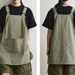 Japanese Waterproof Outdoor Barber, Coffee Shop, Catering Workwear Apron, Unisex Household Kitchen Workwear