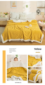 Warm Wool Sherpa Thick Blankets Fluffy Soft Coral Fleece Bedspread on The Bed Single Double Winter Plush Coraline Furry Throw