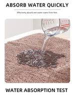 U-shaped thickened bathroom floor mat, plush material, bathtub absorbent mat, anti slip foot mat, bathroom small carpet, entranc