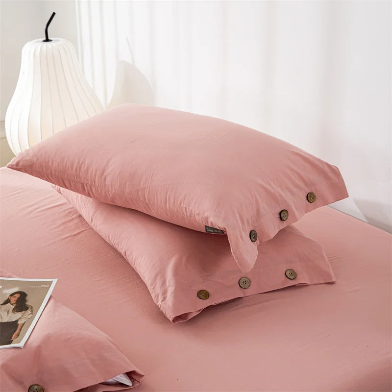 3pcs  100% cotton bedding set Double Duvet Cover Set 220x240 Solid Twist Cotton King Size Bedding Set Quilt Cover Set