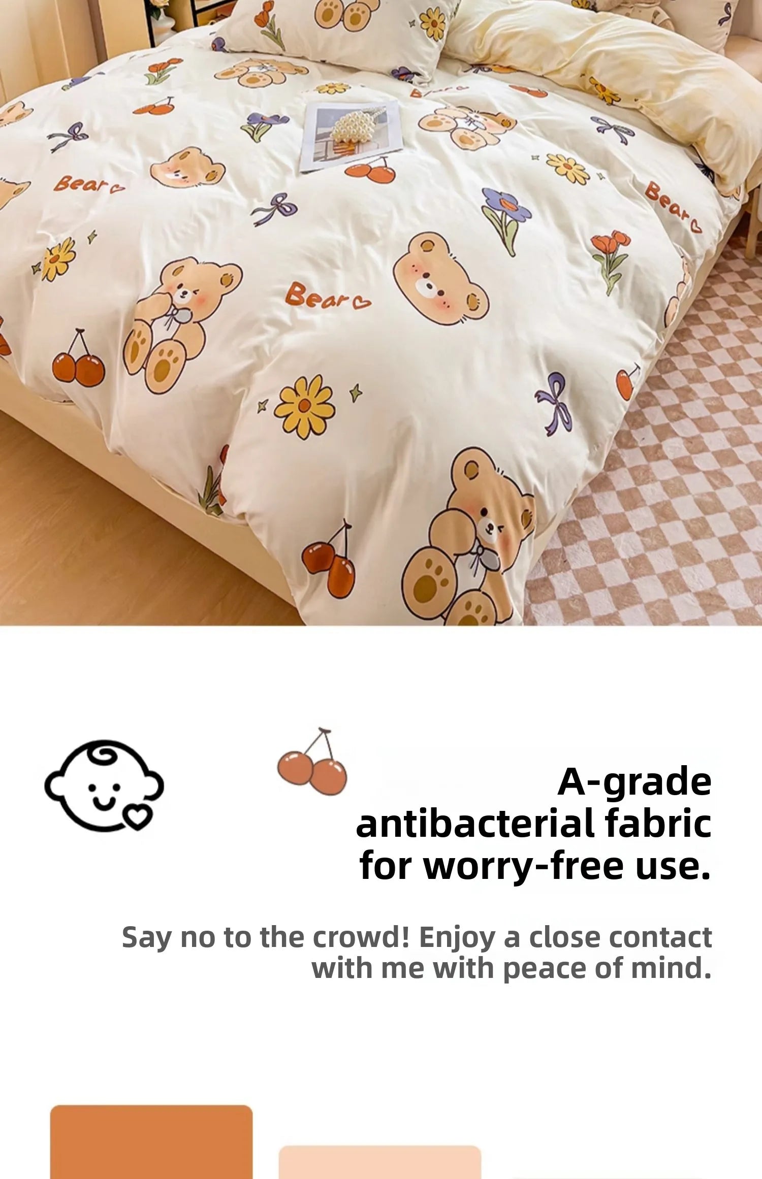 Washed Cotton Bedding Set Single Bed Three Piece Set Student Dormitory Pure Color Four Piece Set Bed Sheet Duvet Cover Quilt