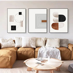 White Black Line Art Canvas Prints Geometry Abstract Wall Art Decorative Posters For Living Room Nordic Bedroom Decor Pictures