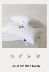 LANYANG1pc luxury white rebound high pillow core, 5star hotel grade pillow, high-quality sleep aid high pillow for home bedrooms