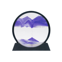 Office Home Decor 3D Extract Hourglass Quicksand Moving Sand Art Picture Round Glass Deep Sea Sandscape Craft Flowing Painting