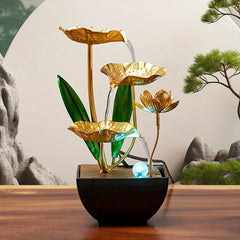 Small indoor fountain automatic circulation humidifier desktop decoration living room and bedroom relaxation crafts