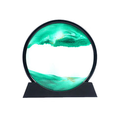 Office Home Decor 3D Extract Hourglass Quicksand Moving Sand Art Picture Round Glass Deep Sea Sandscape Craft Flowing Painting