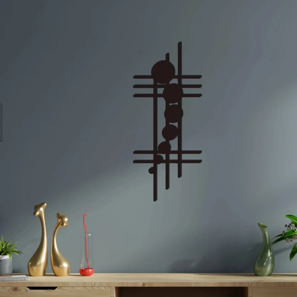 1PC Modern Geometric Metal Wall Art, Abstract Vertical Wall Decor, Abstract Unique Wall Decor, Vertical Iron Art, Nursery Decor