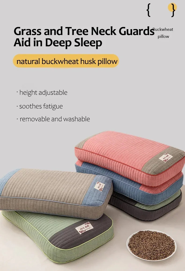 Sobakawa Traditional Buckwheat Standard Size Pillow Organic Cotton with Natural Technology for Cool Sleep Bed Sleep Pillow