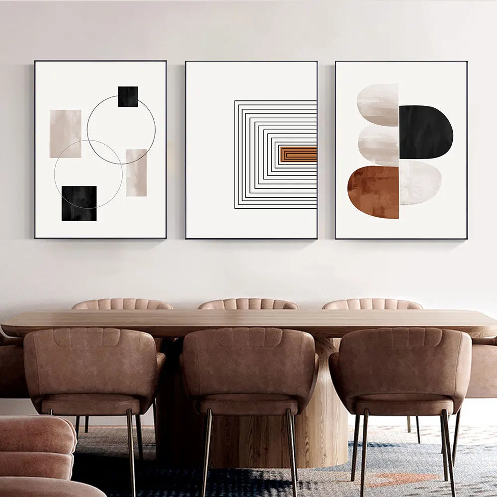 White Black Line Art Canvas Prints Geometry Abstract Wall Art Decorative Posters For Living Room Nordic Bedroom Decor Pictures