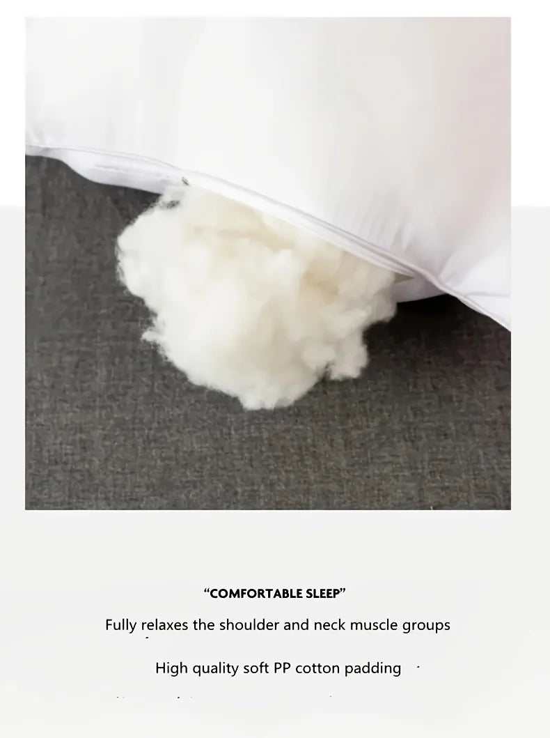 LANYANG1pc luxury white rebound high pillow core, 5star hotel grade pillow, high-quality sleep aid high pillow for home bedrooms