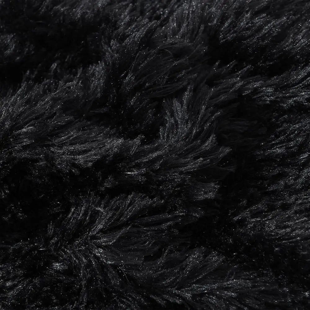 Queen Size Plush Faux Fur Comforter Set, 3-Piece Velvet Bedding with 1 Blanket and 2 Pillowcases