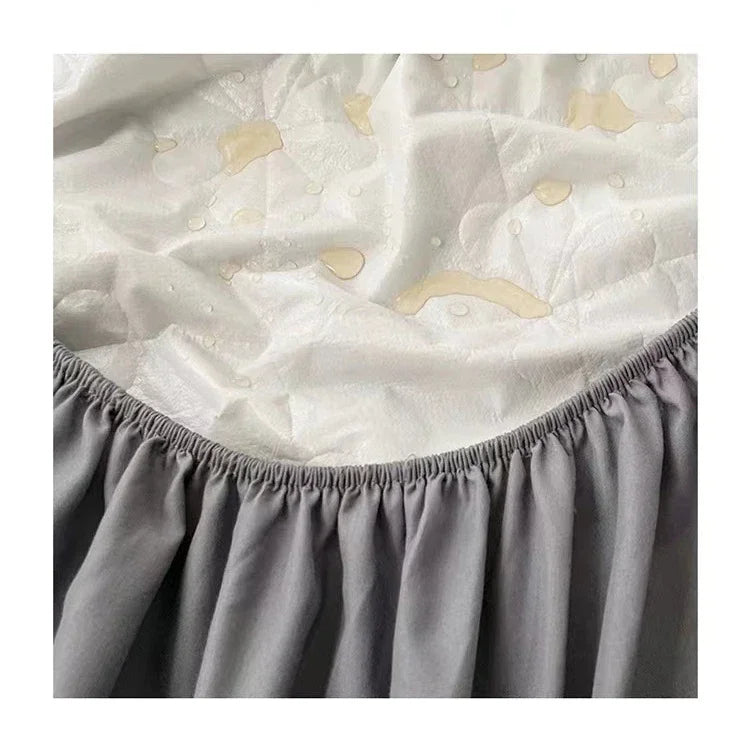 1PC Waterproof Quilted Mattress Protector Breathable Mattress Cover Anti-mite Anti-bacterial Fitted Bed Sheet (No Pillowcase) 1 sold