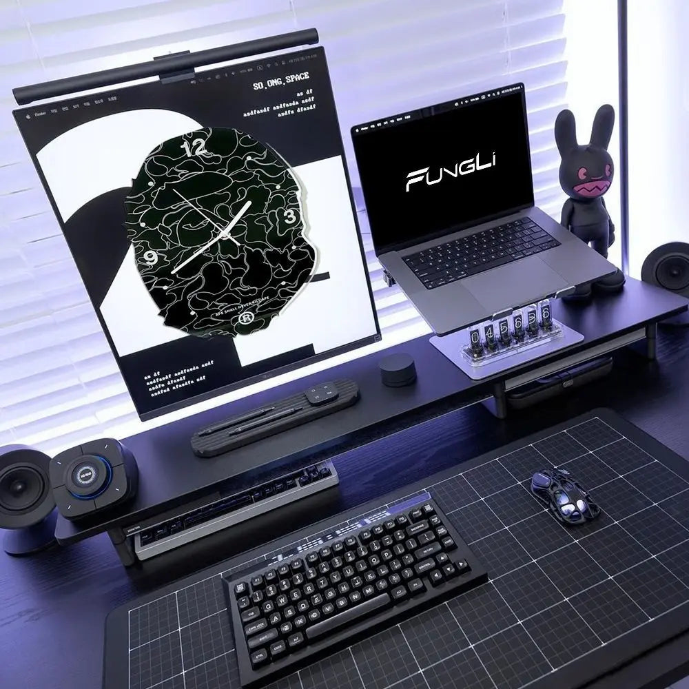 Tide Black Camouflage Hanging Clock Tide Network Red Clock Simple Home Decoration Painting Living Room Bedroom Silent Wall Clock