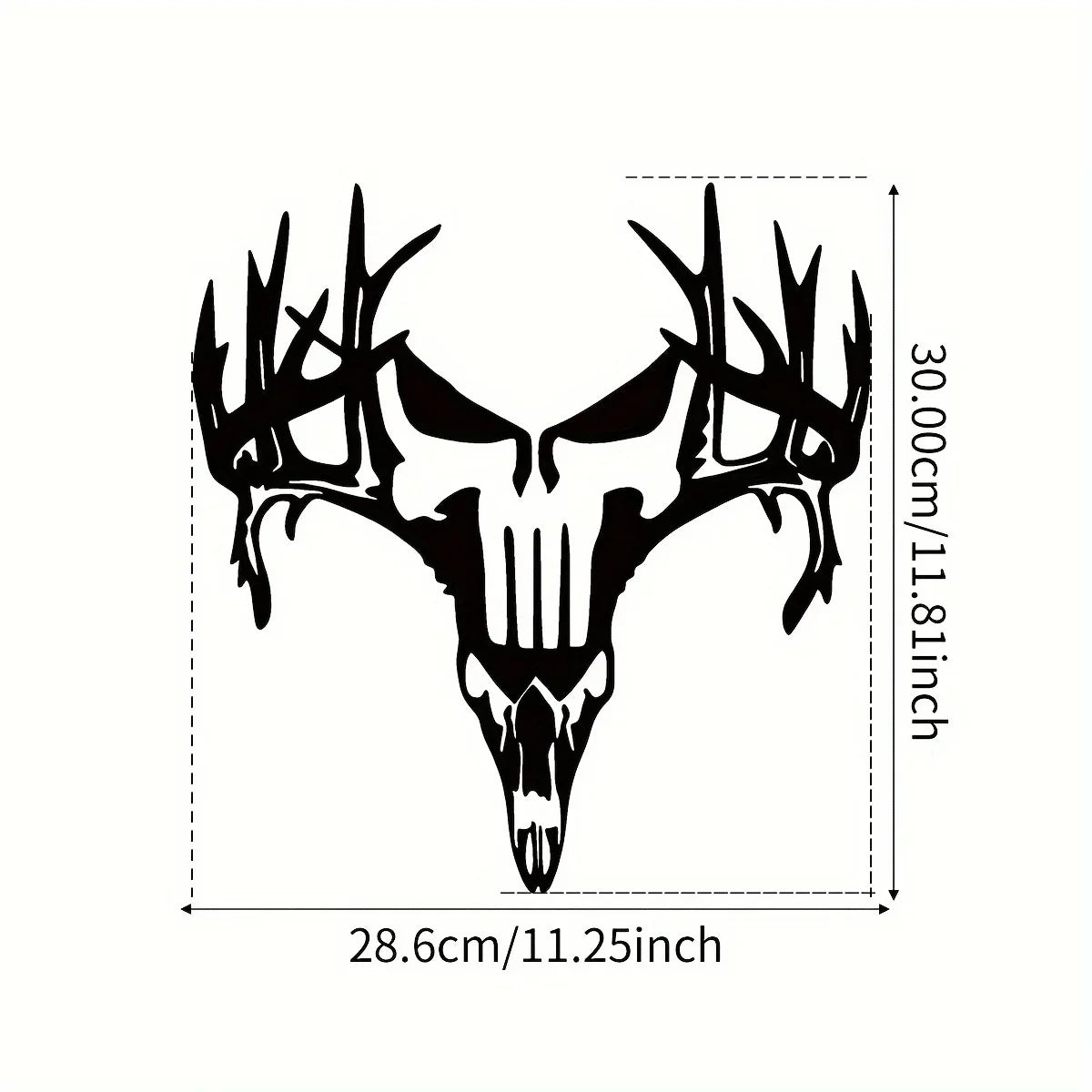 1-Piece 15.75×14.72-Inch Deer-Tree Metal Wall Sculpture | Halloween & Christmas Gift, Metal-Carved Indoor/Outdoor Decor