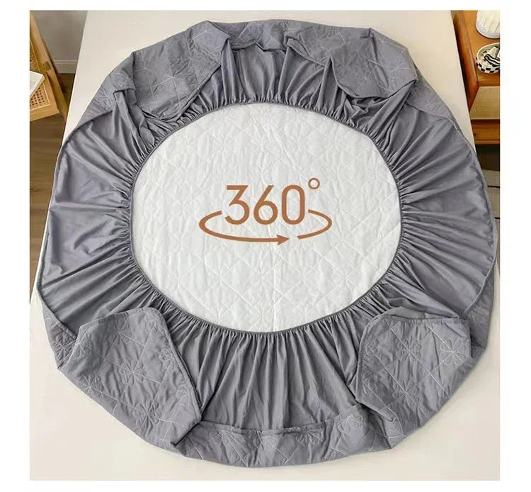 1PC Waterproof Quilted Mattress Protector Breathable Mattress Cover Anti-mite Anti-bacterial Fitted Bed Sheet (No Pillowcase) 1 sold