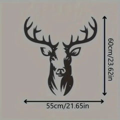 1-Piece 15.75×14.72-Inch Deer-Tree Metal Wall Sculpture | Halloween & Christmas Gift, Metal-Carved Indoor/Outdoor Decor