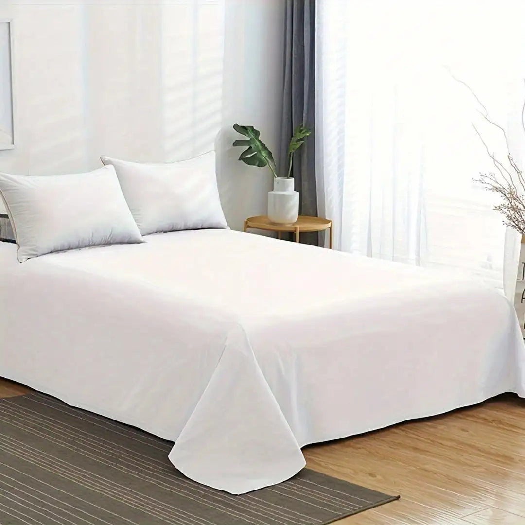Flat Sheets Only 2 Pack - Hotel Quality Flat Bed Sheets - Brushed Microfiber - Ultra Soft & Breathable - Wrinkle-Free