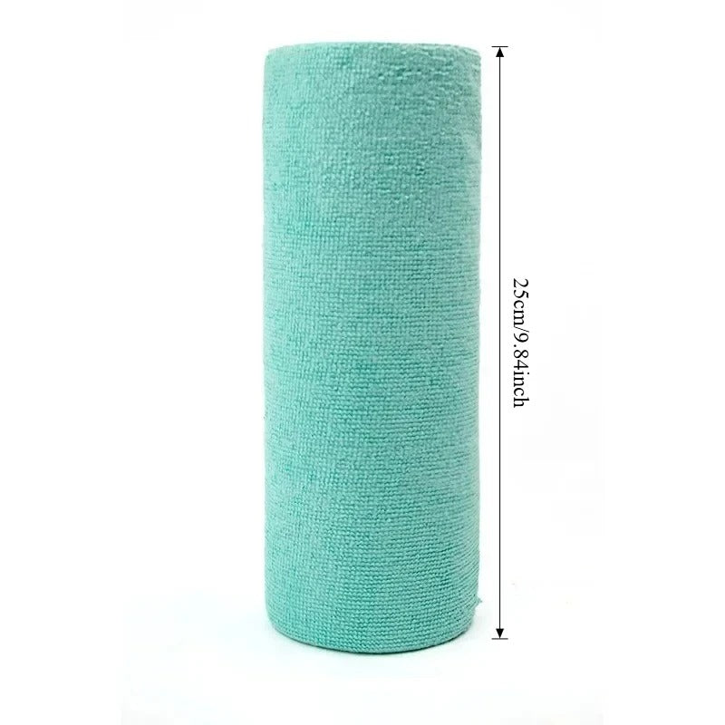 Reusable Cleaning Wipe Household Kitchen Cloth Microfiber Towel Rolls Dish