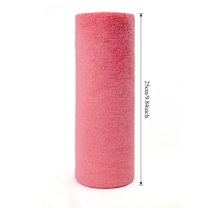 Reusable Cleaning Wipe Household Kitchen Cloth Microfiber Towel Rolls Dish