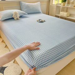 New Fitted Sheet with Elastic Bands Non Slip Adjustable Mattress Cover