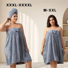 Bath Towel Set Super Absorbent Soft Bath Skirt & Princess Shower Cap 2 Sizes