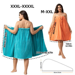 Bath Towel Set Super Absorbent Soft Bath Skirt & Princess Shower Cap 2 Sizes