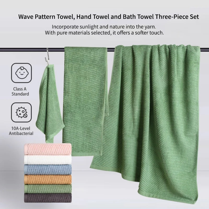 Towels Set Luxury Hand Face Towel Solid Color Soft Face Hand Shower Towel