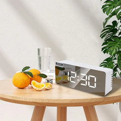 Digital Alarm Clock LED Electronic Desktop Clock with Temperature for Bedroom