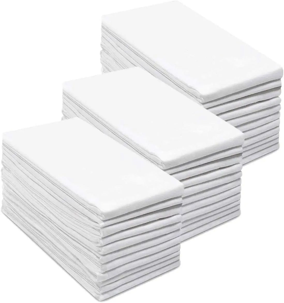 10Pcs, Simple White 100% Soft Absorbent Cotton Napkins, Bar Towels, Cooking and Baking Tea Towels, Dish Towels