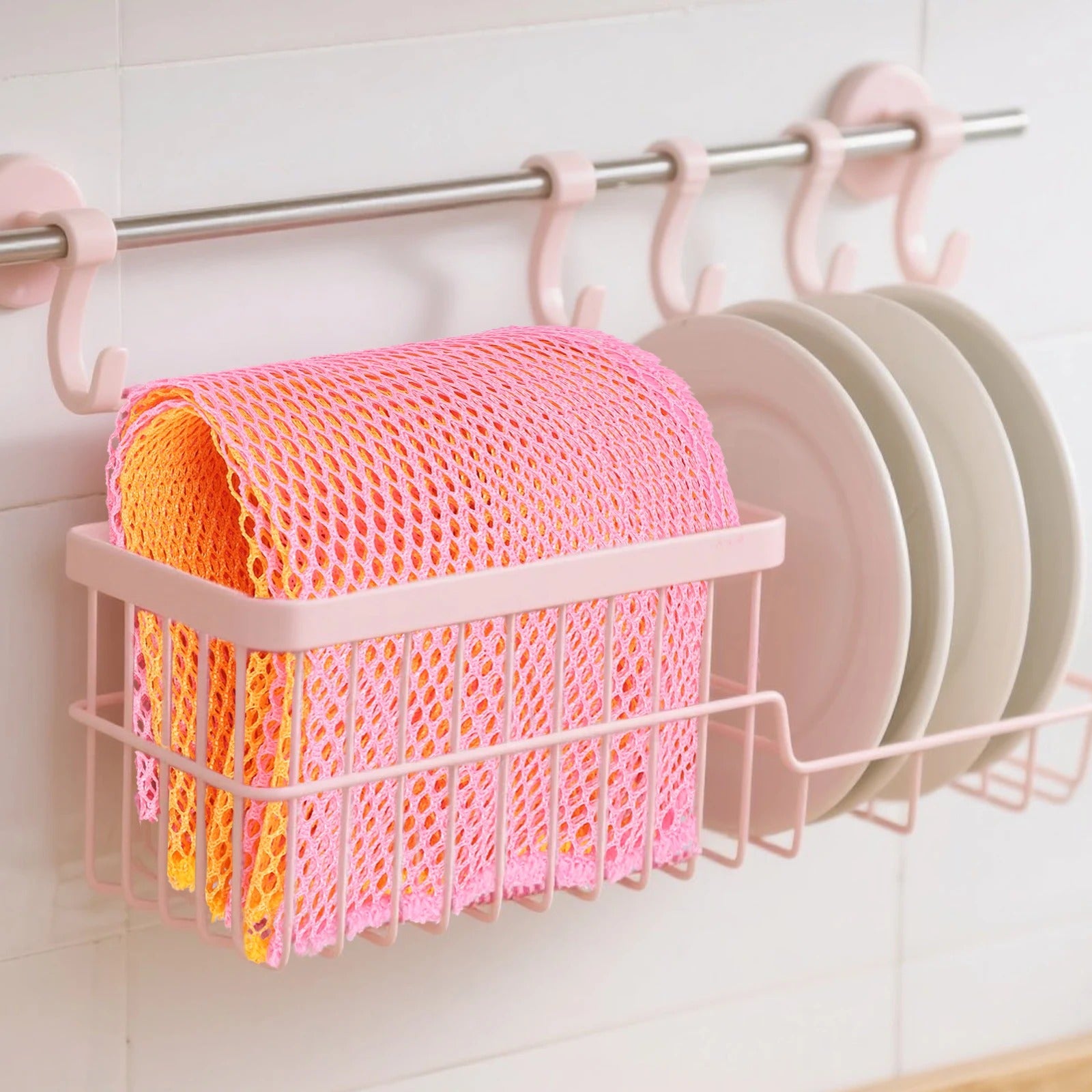 12Pcs Mesh Dish Cloth Rapid Dry Scourer Mesh Washing Cloths