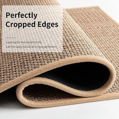 Washable Non-slip Kitchen Rug Faux Sisal Running Rug, Faux Woven Kitchen Mat