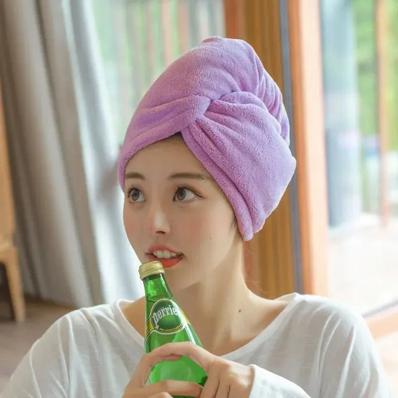 Bonnet de sport pour cheveux secs, serviette de bain en fibres ultra-fines pour adultes