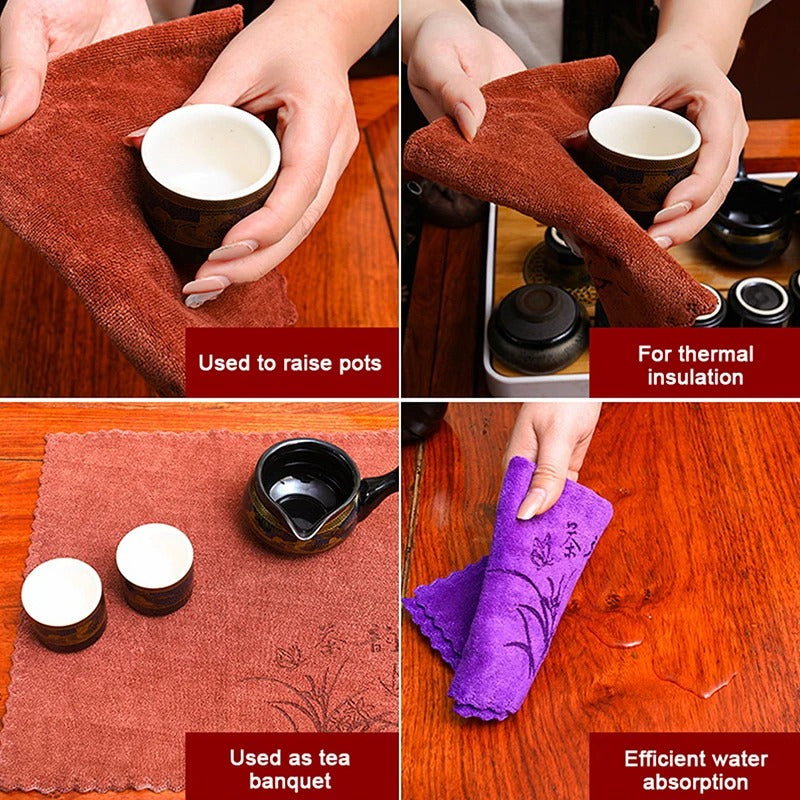 30*30cm Absorbent Thick Tea Towel, Professional Tea Table Cloth, Super Absorbent