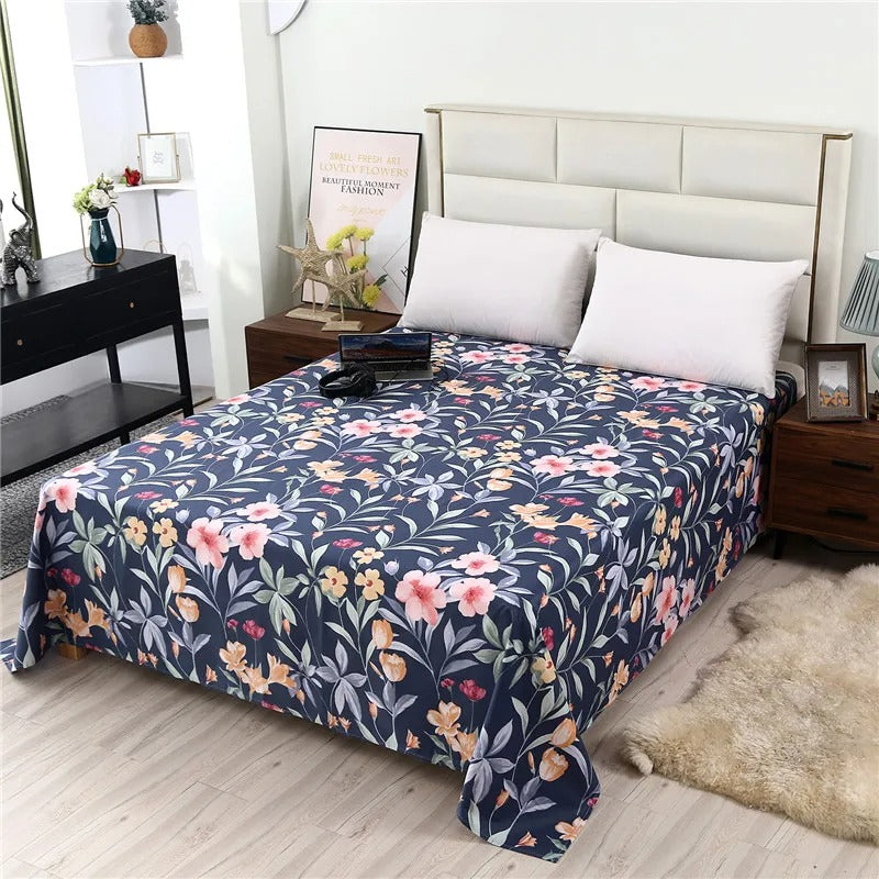 Thick Cotton Flat Sheet Printing High Quality Bed Sheet Various Sizes