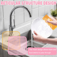 12Pcs Mesh Dish Cloth Rapid Dry Scourer Mesh Washing Cloths