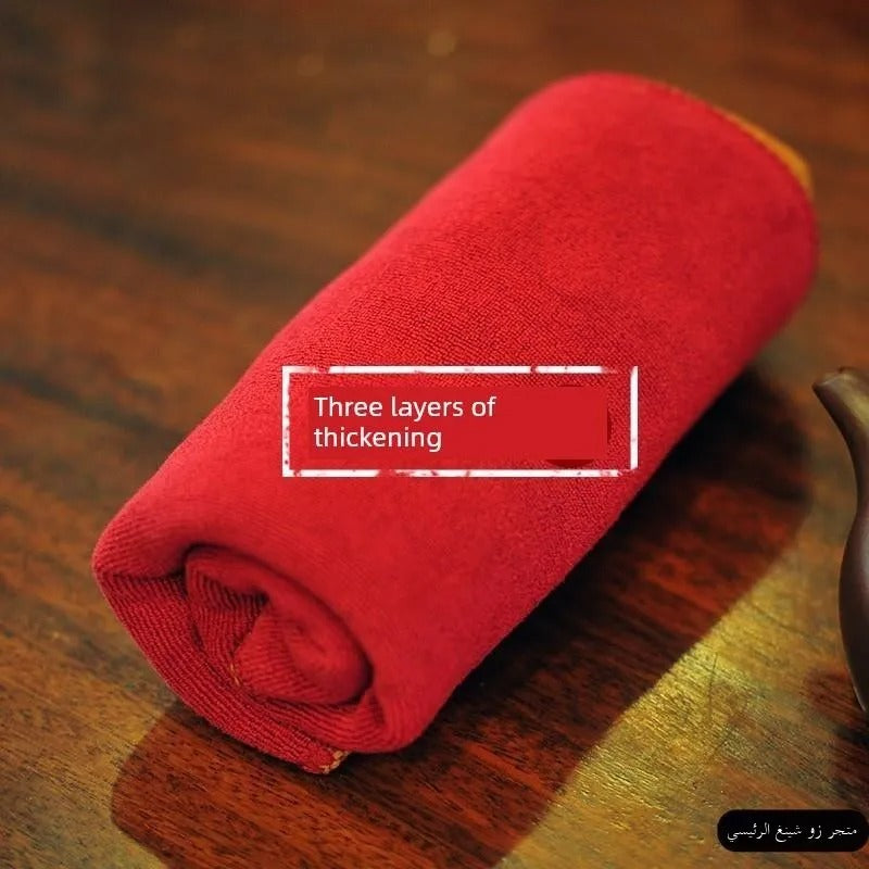 Thi Long Velvet Purple Clay Teapot Cleaning Cloth Absorbent Tea op Sle Tea Towel Care for Your Teapot