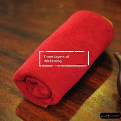 Thi Long Velvet Purple Clay Teapot Cleaning Cloth Absorbent Tea op Sle Tea Towel Care for Your Teapot