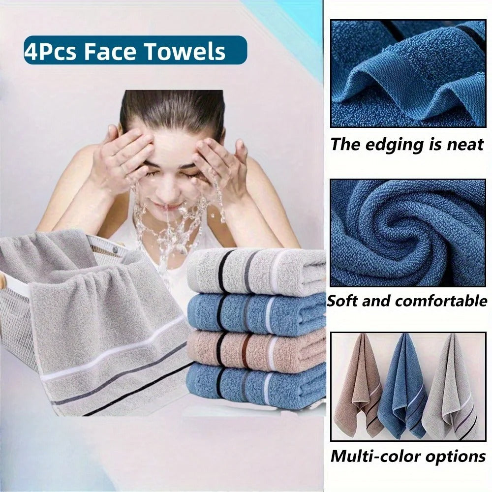 4-piece bath towel set! 32x66cm (12.5x25.9in), soft absorbent bath towel