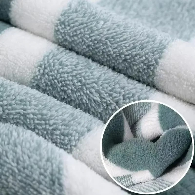 6Pc Stripe Quick-Dry Towel Set