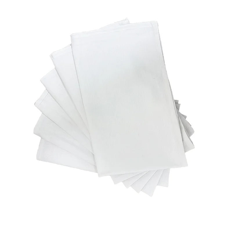 10Pcs, Simple White 100% Soft Absorbent Cotton Napkins, Bar Towels, Cooking and Baking Tea Towels, Dish Towels