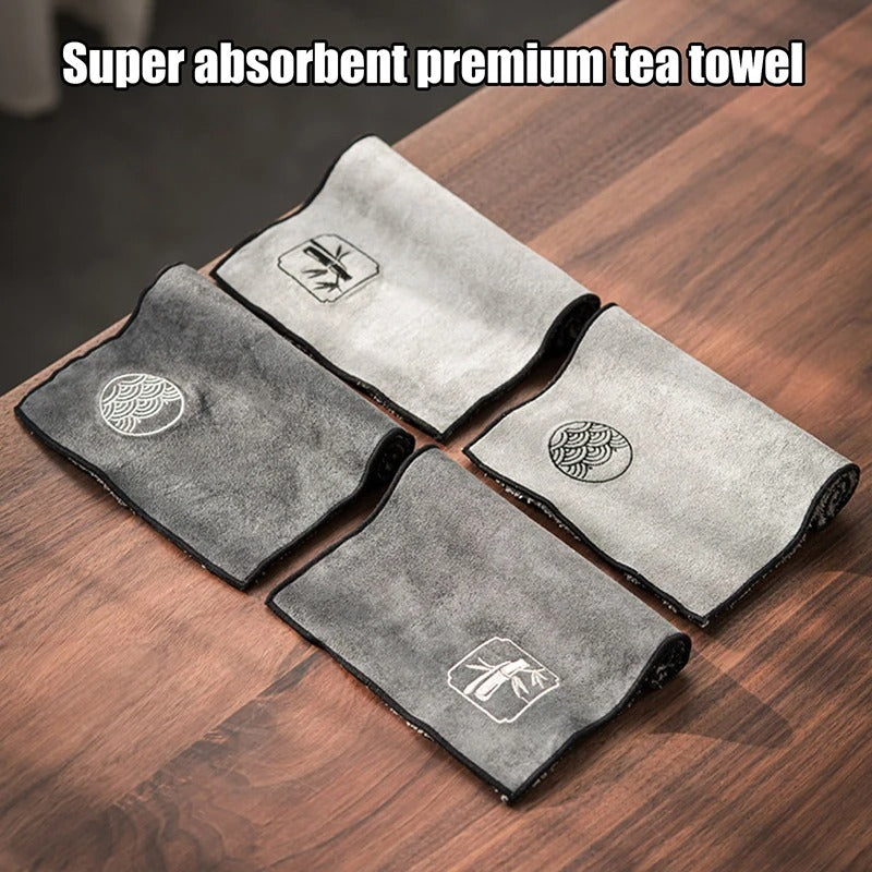 Water Absorption Tea Towel Tea Cloth Thickened Coffee Table Cloth Zen Teaware