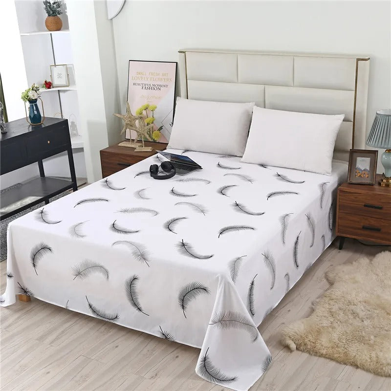 Thick Cotton Flat Sheet Printing High Quality Bed Sheet Various Sizes