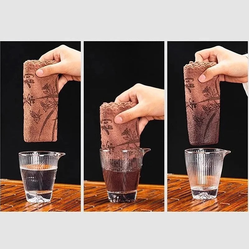 30*30cm Absorbent Thick Tea Towel, Professional Tea Table Cloth, Super Absorbent