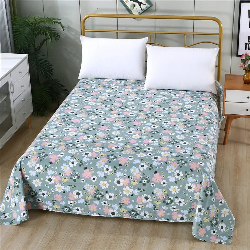 Thick Cotton Flat Sheet Printing High Quality Bed Sheet Various Sizes