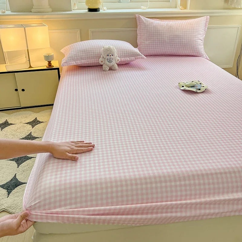 New Fitted Sheet with Elastic Bands Non Slip Adjustable Mattress Cover