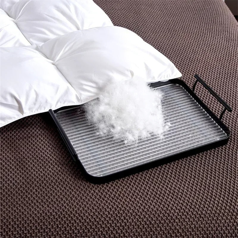 100% White Goose Down Quilt Winter Warm Feather Duvet Queen King Cozy