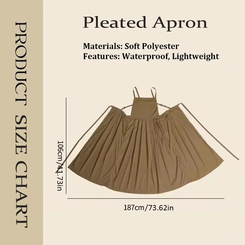 Long Lightweight Waterproof Apron with Pockets for Beauty Salon Nail Oil-proof