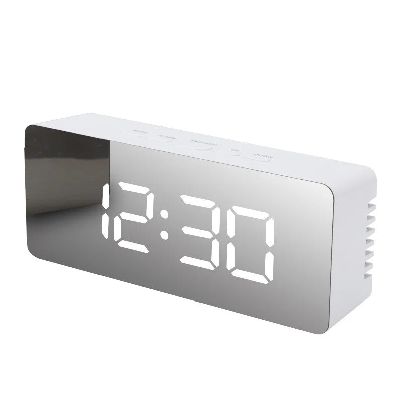 Digital Alarm Clock LED Electronic Desktop Clock with Temperature for Bedroom